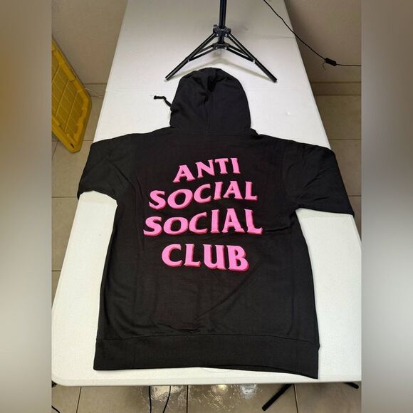 New Anti Social Social Club Super Penguin Hoodie Black ASSW420 Men's Sz S - Picture 6 of 9